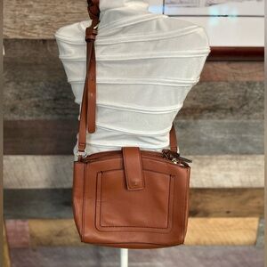 Liz Claiborne Brown Crossbody Bag Adjustable Strap